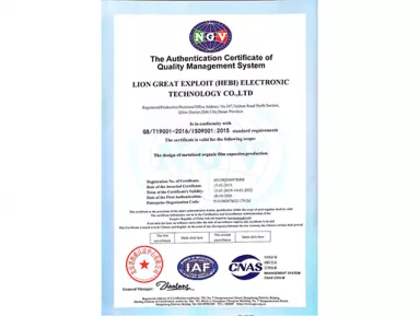 Lion Achieves ISO 9001:2015 Certification